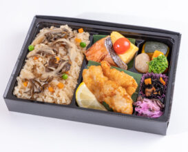 79.【秋限定！】秋舞茸ごはんと鮭幽庵焼き仕出し弁当